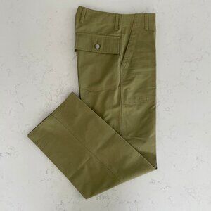 230000 Casual Neutral Hi Rise Wide Leg Cargo Pants Celerac Green Sz S - no tags